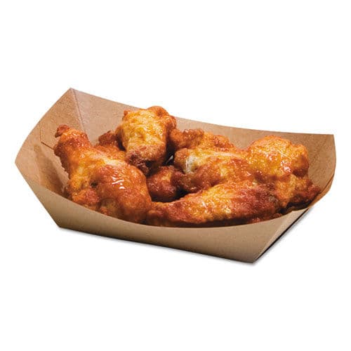 EcoCraft Food Trays, 2 lb, Natural, Paper, 1000/Carton