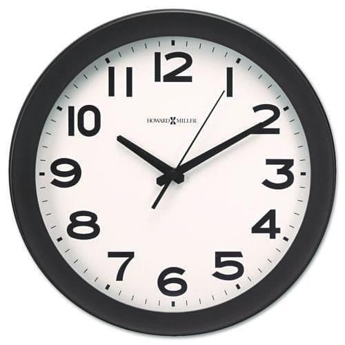 Kenwick Wall Clock, 13-1/2", Black
