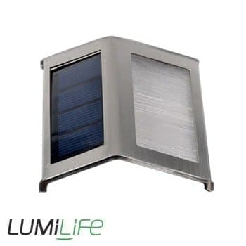 LUMiLiFE LED Solar Step Lights - 2 Pack - Day/Night Sensor