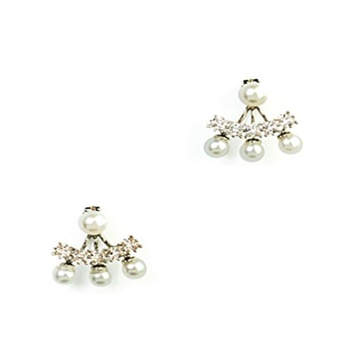 Womens Earring (PEARL AND DIAMONTE ARCH SWING)