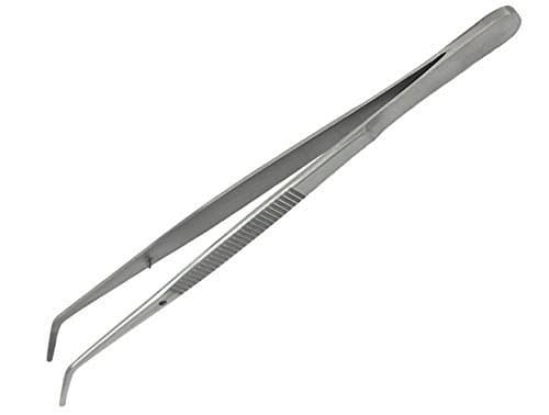 Quality Angled Tweezers with Spike and Pointed Tip 15 cm Length Stainless Steel