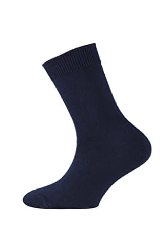 3 Pairs of Childrens Cotton Ankle Socks (6-8.5, Navy) - UK Made