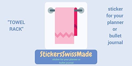 TOWEL RACK | small multicolored household icon | sticker for your planner or bullet journal