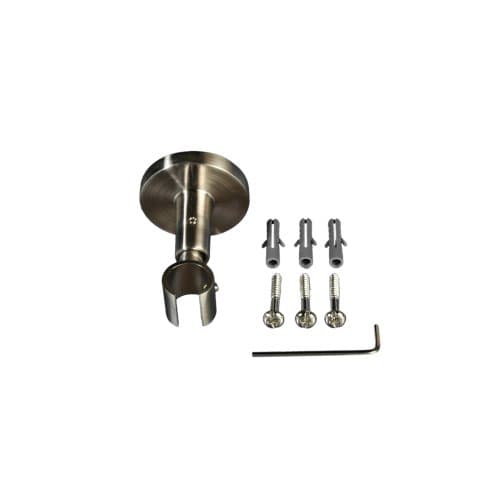 Liedeco Ceiling Curtain Pole Holder 5.5 cm, Inner Diameter 16 mm, Stainless Steel Look