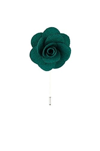 Product Proper Green Polyester Flower Handmade Lapel Pin Boutonniere For Wedding Suit
