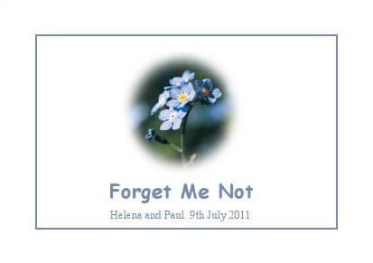 English Gems 4 x Handmade Personalised Natural Favours with Forget Me Not Seeds and Message on Card in Organza Gift Bags