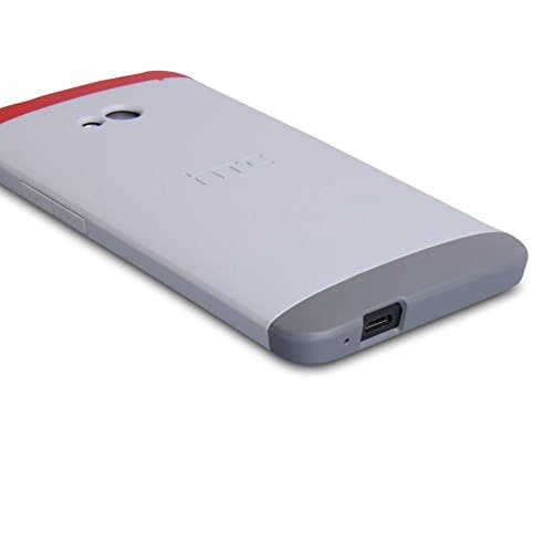 HTC Double Dip Hard Shell Case for HTC One - Grey/Red (discontinued by manufacturer)