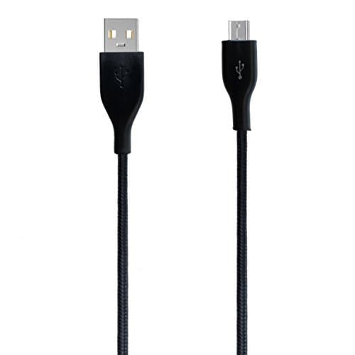 HubLines® - 1 meter Quality Micro USB cable - charging cable and data cable black - for Smartphone, controller PS 4, tablets, Bluetooth speakers