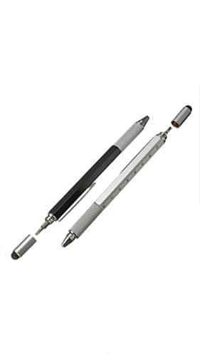 Multi Tool Construction Ball Point Pen – 5 in 1 Multifunction Tool Pen – Perfect for on the go (Black)
