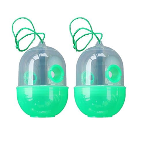 Two packs Wasp Nest Bee Trap,Lures Hornet green Bees Control,Pest Control Repellent, Bee Catcher Honey Pot Use for Farm Garden Yard