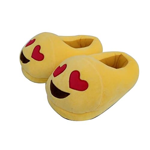 YUMOMO Unisex Cartoon Novelty Soft Stuffed Plush Winter Warm Slippers Indoor Shoes For Women Men Boys Girls (The Eyes Of Love, Love)
