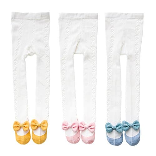 XPX Garment 3 Pack Mesh Bowknot Baby Girls Rich Cotton Tights Newborn Girls Leggings 0-3Y