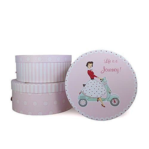 Gift for her, Trio of Hat Boxes in the 'Mrs Smith' Design - Gift ideas for Valentines, Birthday, Keepsake, Memory Box