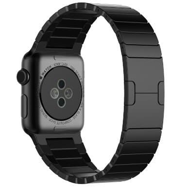 Apple Watch Band, Kasima Milanese Loop Stainless Steel Bracelet Strap Band for Apple Watch/ Sport/ Edition with Unique Magnet Lock (42mm, Link Bracelet-Black)