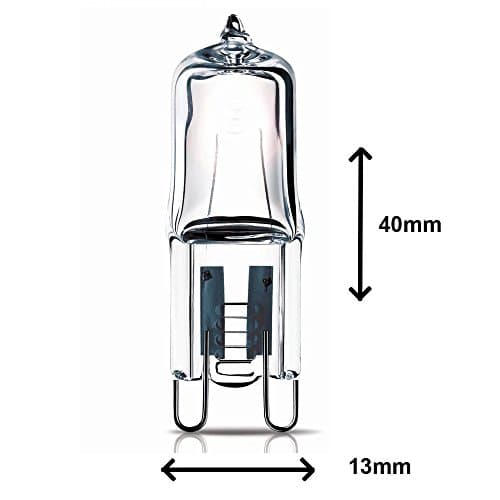 25w G9 Halogen oven lamp capsule for use within a AEG oven. 240v. 300° Heat tolerant light bulb