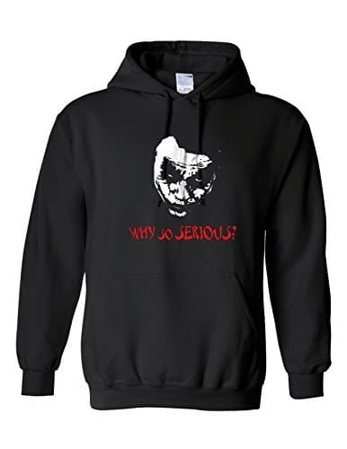 Inspired by Joker - Why so serious? Hooded in quality puff printing (Medium )
