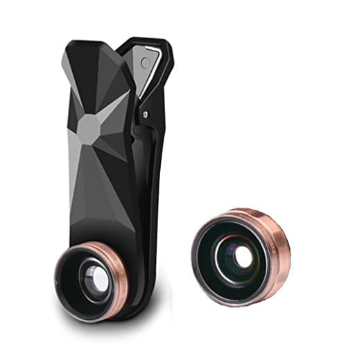 Phone Camera Lens Kit 3 in 1 Clip On 180°Fisheye Lens + 110°Wide Angle Lens + 10X Macro Lens Common to all kinds of smart phones