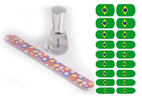 Easy to use, High Quality Nail Art For Every Occasion! With Top Coat Varnish and Emery Board Brazil