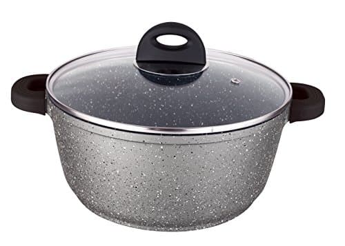 Klaus Saucepan 36 cm with Lid Silicone Oven Gloves for Cooking Like Stone on you dont Burn, Suitable for all Heat Sources including Induction Oven Safe