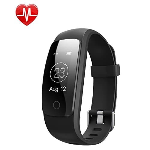 Fitness Tracker,ZoiyTop Smart Bluetooth Bracelet heart rate ID 107 Upgraded Version 2017 smart wristband Sports Fitness Step Counter Wireless Pedometer Sport Sleep Monitor Health for Android IOS Smartphone (Black)