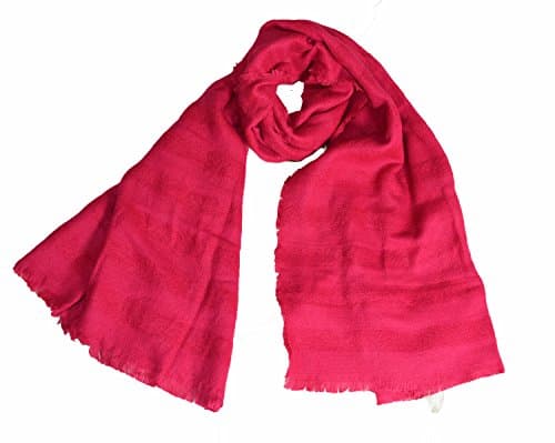 Luxury high quality thick Boucle weave shawl Fushia