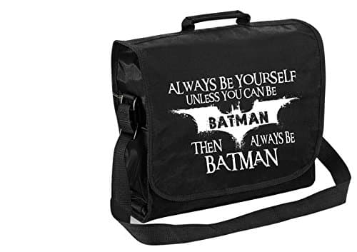 Always Be Batman- Unisex Funny Sayings Novelty Quadra Record Bag-Black