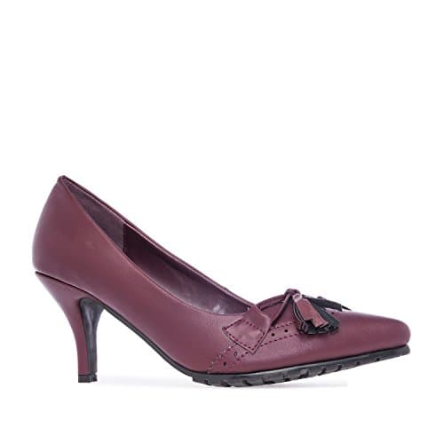 Andres Machado.AM5106.Tassle Pumps in Faux Leather.Petite&Large Sizes: UK 0.5 to 2.5 / EU 32 to 35 - UK 8 to 10.5 / EU 42 to 45.