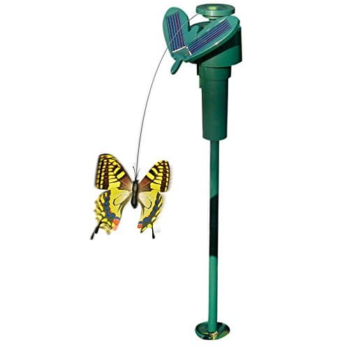 iLory Solar and Battery Powered Flying Wobble Fluttering Butterfly for Patio Garden Yard Stake Plants Flowers Wedding Outdoor Decor Random Color