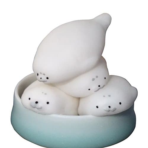 Mochi Squishy, Squishy Animals||Mochi Squeeze Toys||Squishy Cat Stress Reliever||Stress Relief Toys for Kids and Adults - Christmas gift (Squishy-Seal4pcs)