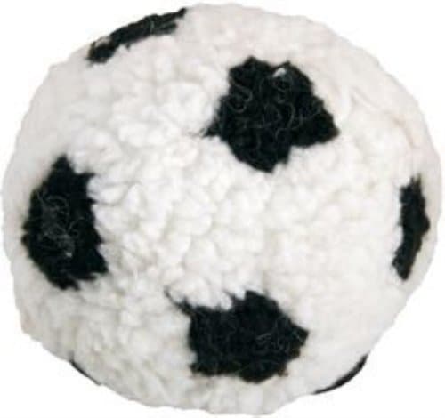 James and Steel Plush Berber Football with Squeaker Dog Toy 23cm