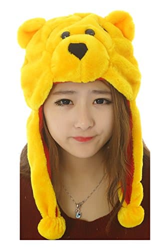 Colorfulworldstore 42 styles Pets Unisex Plush Animal Hats Costume Hood Toys Performance props (winnie the pooh-35)