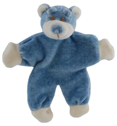Simply Fido Wally 5-Inch Stuffless Blue Bear with Crinkle Paper Dog Toy
