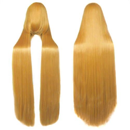CaseEden (Case Eden) BLEACH Bleach Matsumoto Rangiku Cosplay Wig Straight Long 120cm heat blonde gold golden blonde & White Mel Choi wig net two sets (black and skin color)