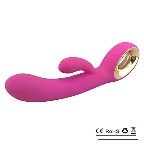 10 Kinds of Vibration Mode Body Massagers, Rechargeable Massagers, Two Motors, Medical Silicone, Silent &amp; 100% Waterproof (Pink)
