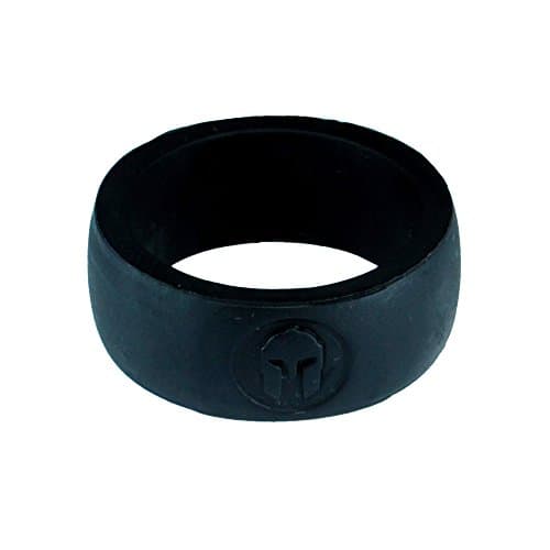 SPARTAN EDITION Men«s Silicone Wedding Rings, Exclusive Design By Kapowaii, High Quality Band Ring for Finger, Resistant Durable Rings, Water, Work, Sport Activities, Lifetime Guarantee, Premium Presentation, Perfect Gift for an Active Person, Actual Lifestyle