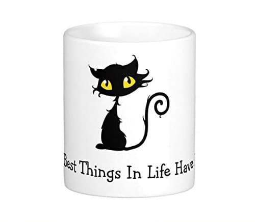 The Best Things In Life Have Fleas Funny Cat Basic White Mug - Best Gift For Mom! Mather's Coffee Tea 11oz Ceramic Cup. Unique Gifts For Women &amp; Husband! Christmas, Birthday, Mather's Day - Customize mug - Customize mug by LVSURE