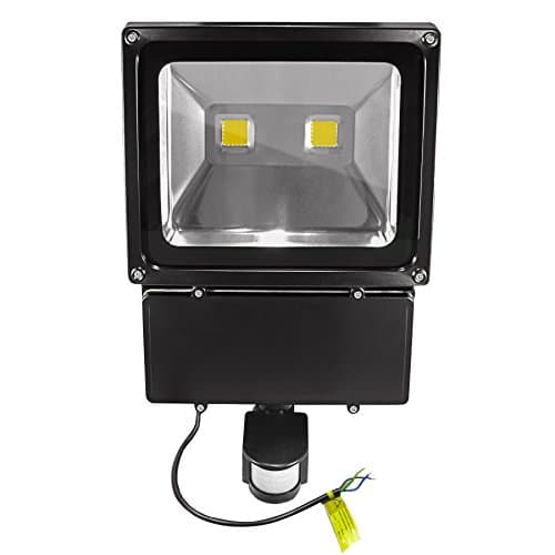 COB LED Outdoor Floodlight with 180° Motion - IP65 - 100 Watt - 3.000 Kelvin Warm White - 9400 Lumens (Replaced - 950 1000 Watt Halogen) - 6er Set