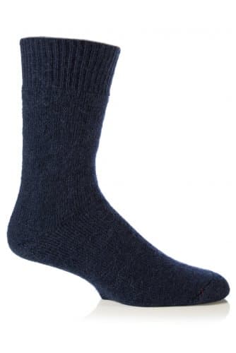 Mens 1 Pair SockShop of London Mohair Boot Socks With Cushioning In 3 Colours - 8-10 Mens - Navy