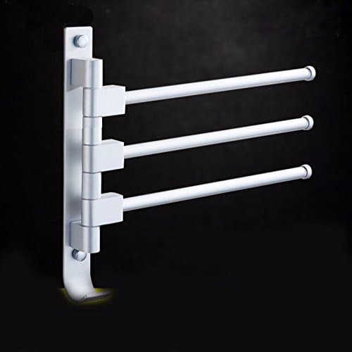 USDFJN Towel Holder Bathroom Stand Shelf Aluminum can be rotated from 27*32cm Punch