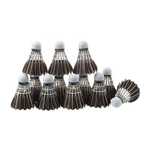 SODIAL(R) 12x Training Black Goose Feather Shuttlecocks Birdies Badminton Balls Game Sport