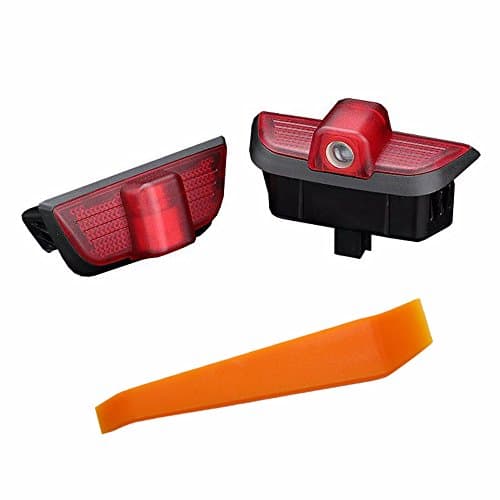 Welcome Light,lollychan 1 pair LED Courtesy Lights Easy Installation Car Door Laser Projector Logo Ghost Shadow Lights for Benz C Class W204 2007-2013 with Door Upholstery Remover