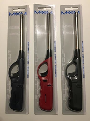 Set of 2 Refillable Gas Lighters with Rigid Metal Tip - Very Practical: Stove, BBQ, Candles