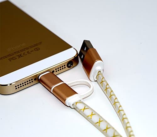 OWI 2 in 1, Lightning &amp; Micro USB (3,28 ft) charger, compatible with iPhone, iPad, Samsung, Smartphone, Android, and Android tablets - Yellow