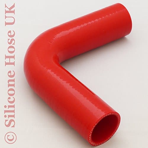 90 degree Silicone Turbo and Coolant Reinforced Hose Elbow ID: 8mm - Red