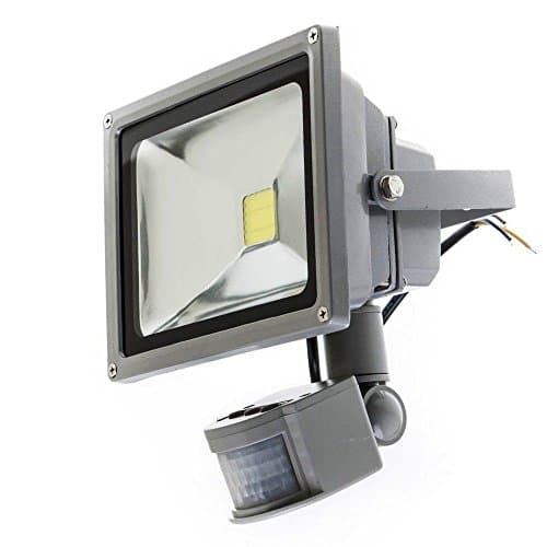 102982 - 10 W LED Floodlight with Motion Sensor, White Light, 80 W Halogen Equivalent