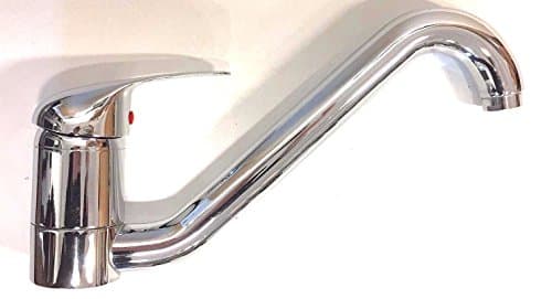 cavalli srl Sink Mixer Tap All Brass Chrome Centerset with Rod Low Luxury Complete with Tubes and Fixings