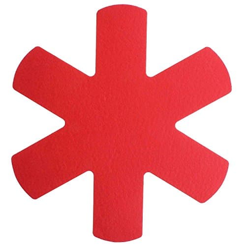 Macosa Home Protection Pack Felt &amp; Fabric/Washable and Real Food Pans. Set of 3 or 6. Universal 38 cm Can be cut to size. Extra Soft, Non-Slip Rear/Stacking Aid Cover, protects your phone from scratches, Pan Pan Protective Inserts, felt, Rot 6er Set, 38 cm