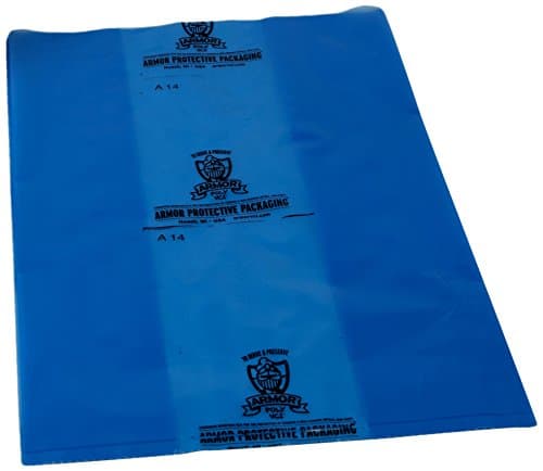 Armor Protective Packaging PVCIBAG4MB231746 VCI Poly Bag Prevents Rust, Corrosion on Ferrous and Non-Ferrous Metal, 4 Mil, 23" X 17" X 46", Blue (Pack of 100)