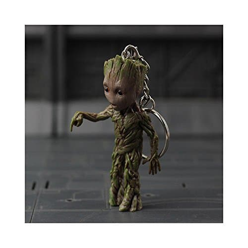 Guardians Of The Galaxy Baby Groot Body Knocker On Stereo Toy Gift Keychains. (Press Button)