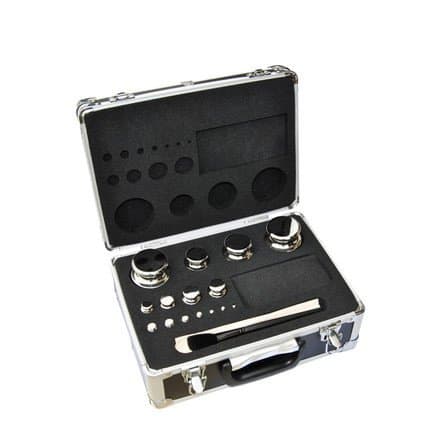 CGOLDENEALL (1g-2kg 15pcs) 304 Stainless Steel Digital Scale Calibration Weights Kit Set Certificate F2 Grade for General Laboratory and Educational Use